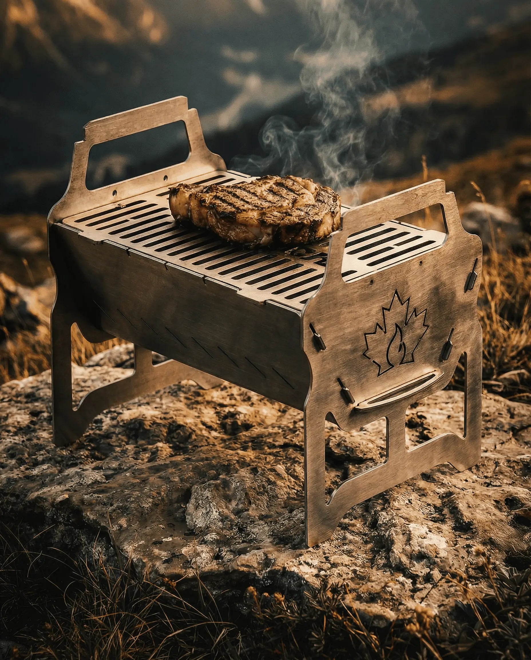 barbecue nomade EVO acier viande nature outdoor PYROCA