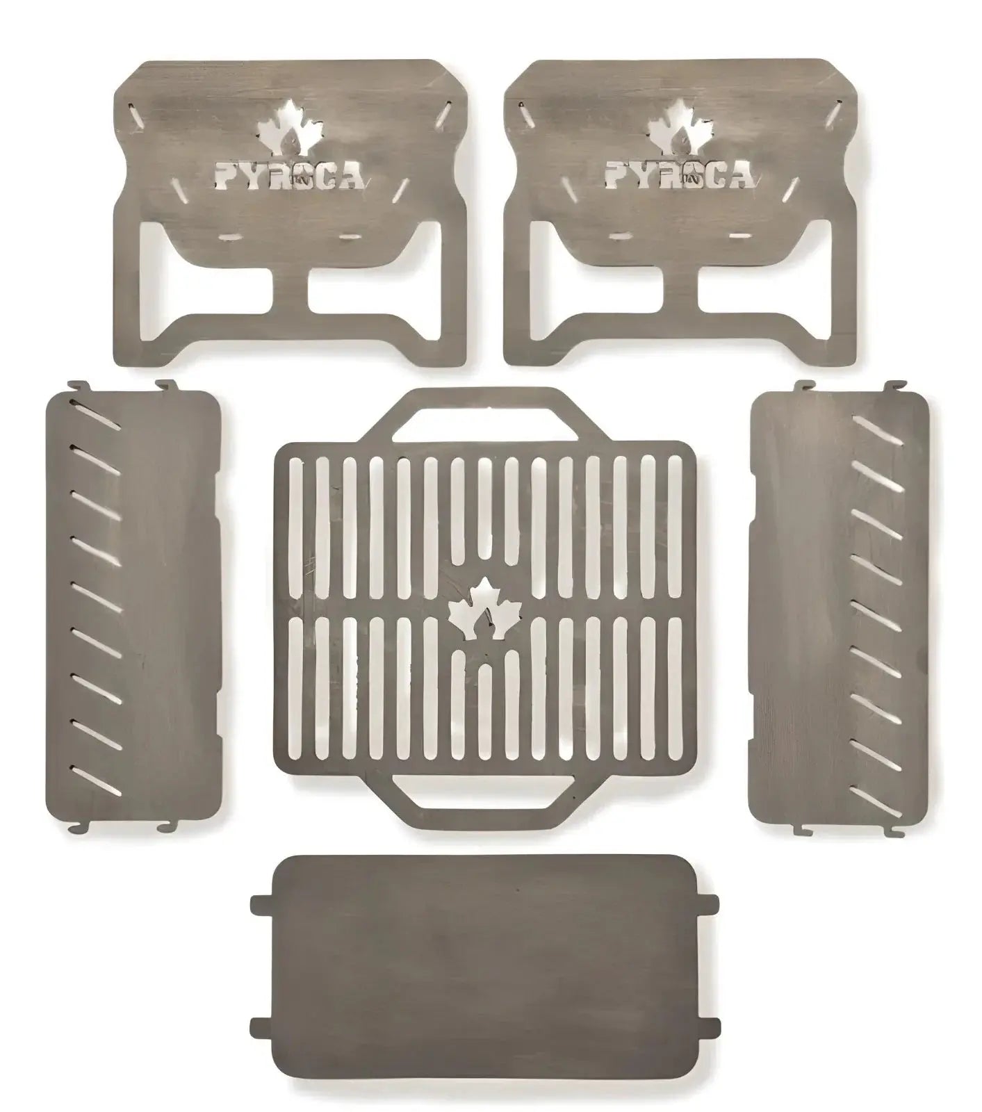 Barbecue nomade PYROCA acier déployé découpe laser