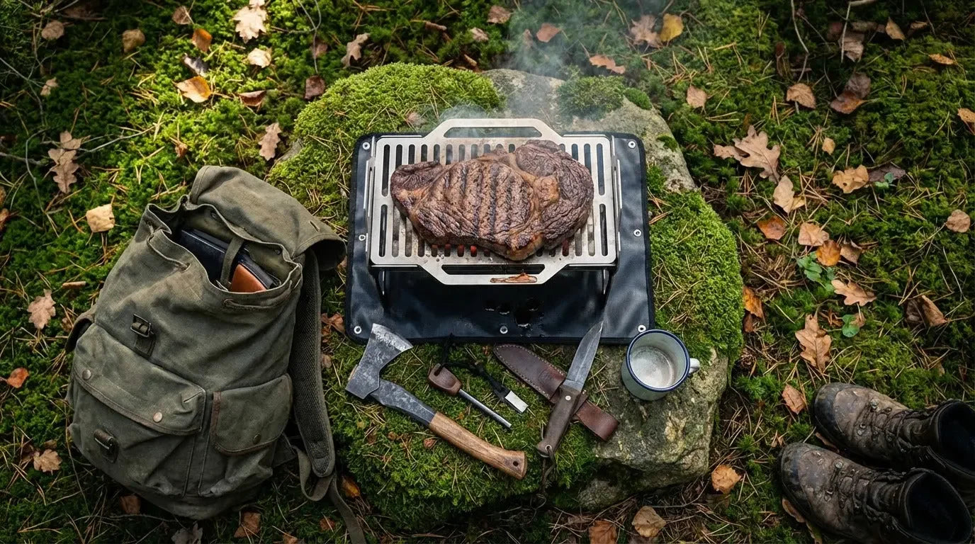 Barbecue nomade PYROCA acier premium brossé 