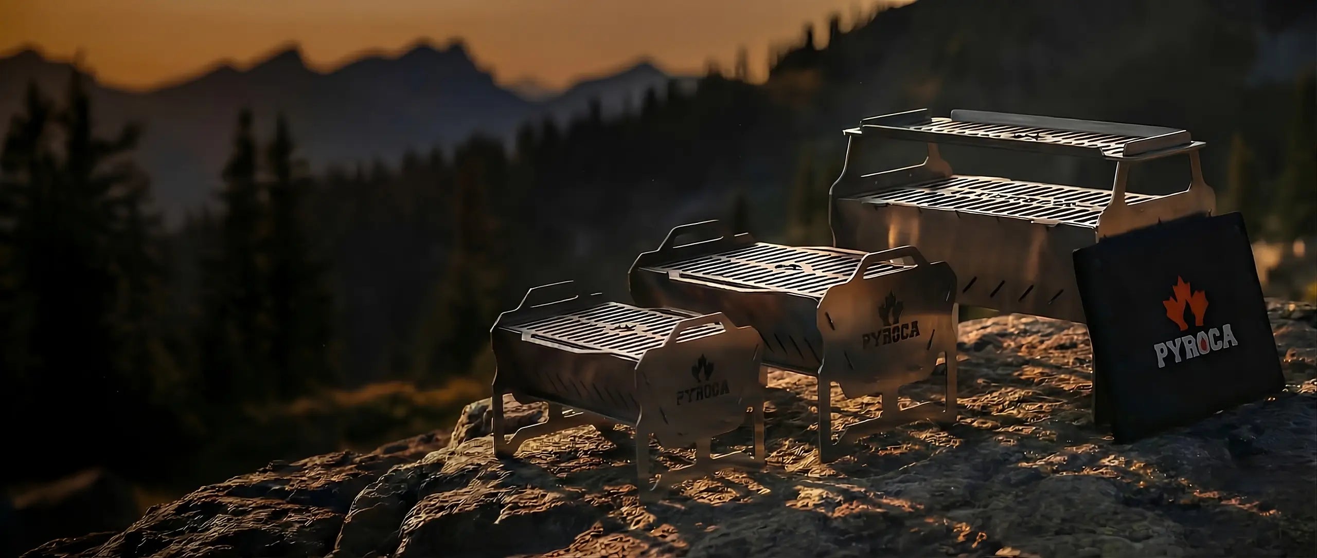 barbecues nomades xl pyroca acier préparé fabriqué france