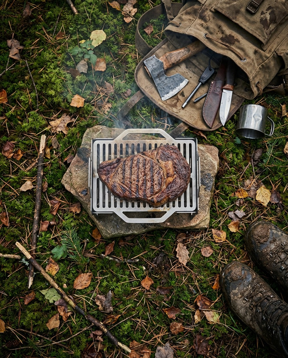 Barbecue nomade compact transportable fabrication française