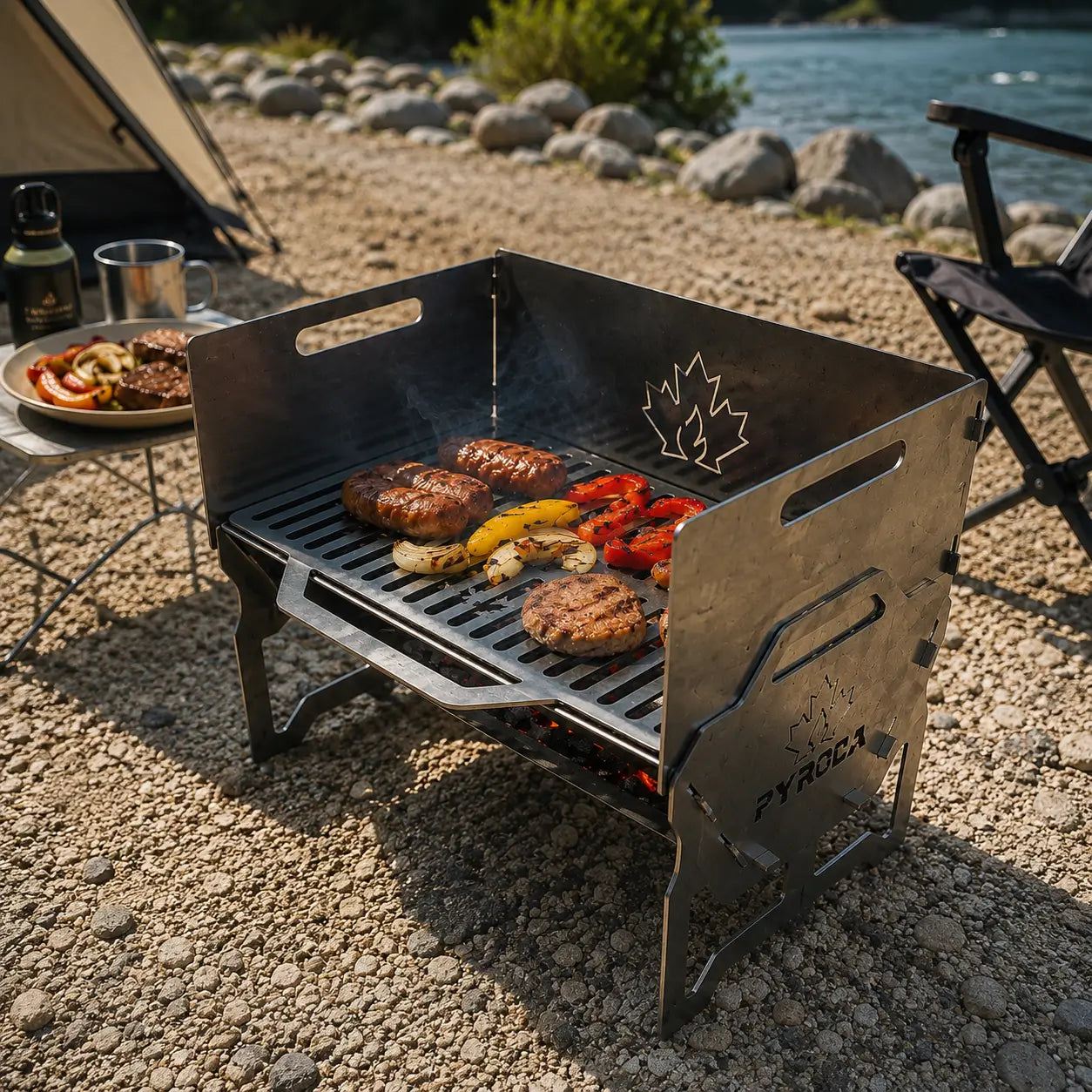 barbecue pare vent pyroca inox xl
