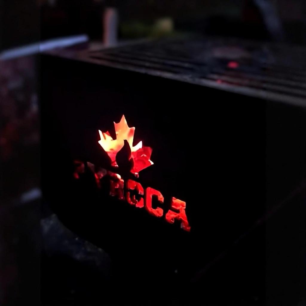 barbecue nomade pyroca acier premium braise nuit